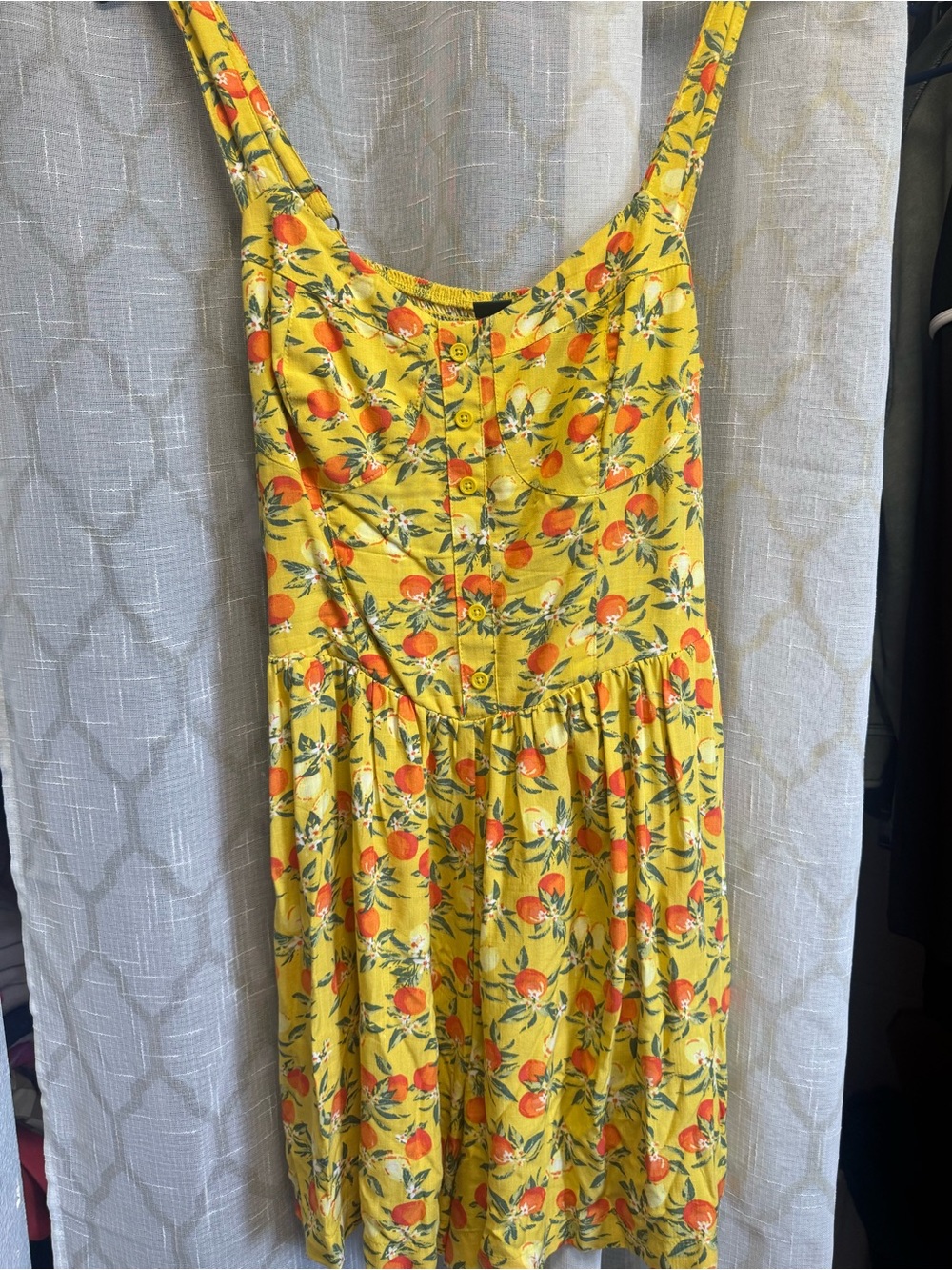 wild fable Yellow Sundress with Orange Fruit Print